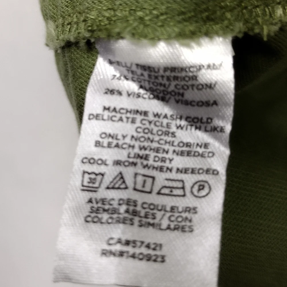 Loft Cargo Utility Jacket Women's L Green Boho Retro 90s Y2K Field Outdoor - Picture 8 of 8